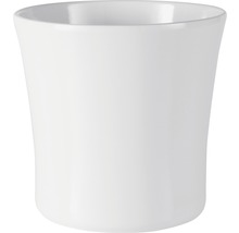 Witte keramische bloempot