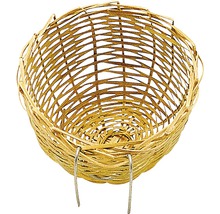 Plantenmand van rotan met metalen houder
