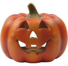 Halloween pompoen met gesneden gezicht ter decoratie