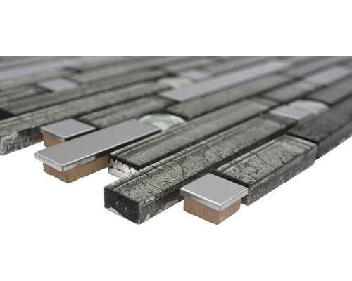 Mozaïektegel van glas en metaal