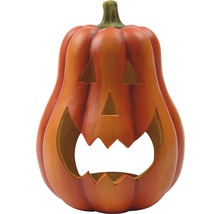 Halloween pompoen decoratie met uitgesneden gezicht