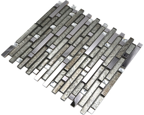 Mozaïektegel van glas en metaal