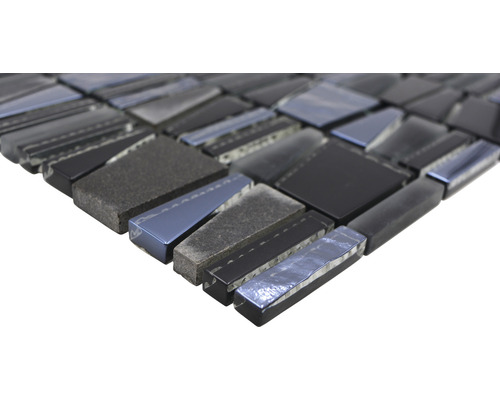 Mozaïektegel van glas en steen