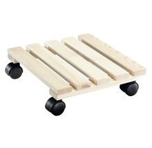 Houten plantenroller met wielen