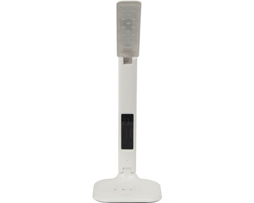 Witte bureaulamp met LED en digitale display