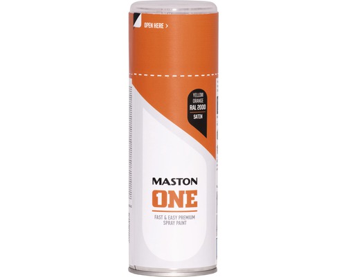 MASTON One spuitlak zijdemat RAL 2000 geeloranje 400 ml