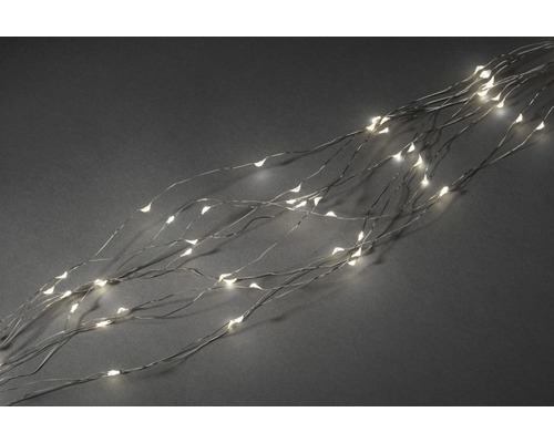 KONSTSMIDE Kerstverlichting LED lichtsnoer Lametta 90 lampjes warmwit 90 cm Decoratieve lichtslinger met LED-lampjes voor binnenshuis