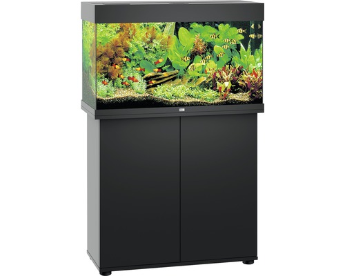 JUWEL Aquarium Rio incl. onderkast LED zwart 125 L, 81x36x123 cm Aquarium met onderkast en tropische vissen