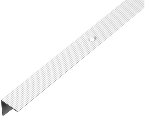 KAISERTHAL Beschermprofiel 21x21x1,8 mm aluminium zilver 200 cm Aluminium traprandprofiel met schroefgaten