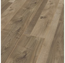 Close-up van laminaatvloer met houtlook.