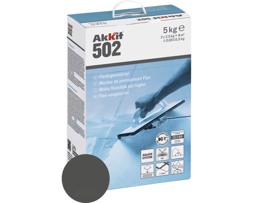 Akkit 502 Flexvoegenmortel antraciet 5 kg Akkit 502 Flexvoegenmortel antraciet 5 kg