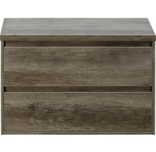 SANOX Badkamermeubelset Porto met wastafelblad 58x90,2x50 cm nebraska eiken