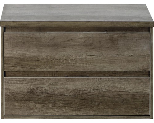 SANOX Badkamermeubelset Porto met wastafelblad 58x90,2x50 cm nebraska eiken