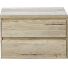 SANOX Badkamermeubelset Porto met wastafelblad 58x90,2x50 cm natuur eiken