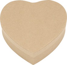 GLOREX Kartonnen doos hartvorm 12x12x3,8 cm