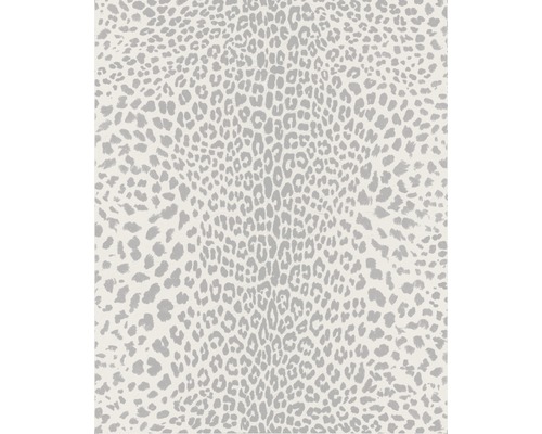 SUPERFRESCO EASY Vliesbehang 32-624 leopard wit/zilver Behang met luipaardpatroon