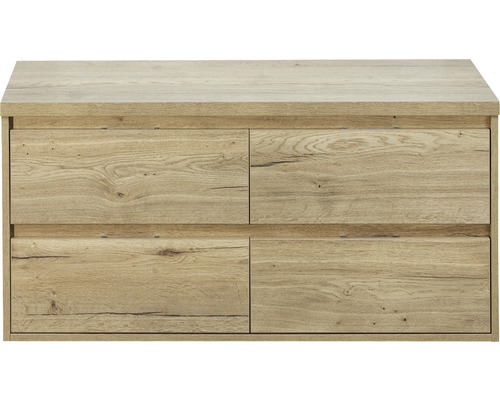 SANOX Badkamermeubelset Porto met wastafelblad 58x120,2x50 cm natuur eiken