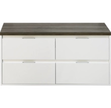 SANOX Badkamermeubelset Porto met wastafelblad 58x120,2x50 cm wit hoogglans