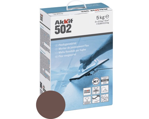 Akkit 502 Flexvoegenmortel middelbruin 5 kg Akkit 502 flexvoegmortel verpakking 5 kg