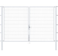 Dubbele metalen poort voor de tuin