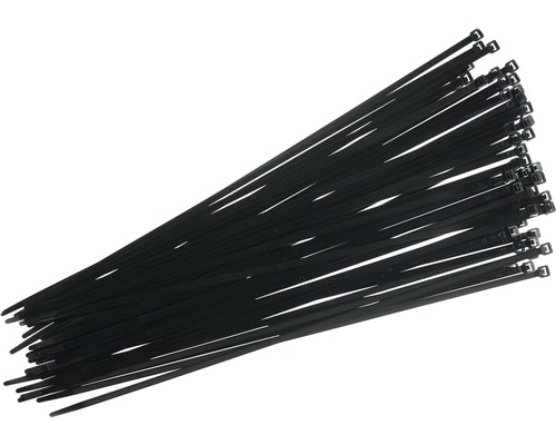 HAUPA Kabelbinder UV-bestendig 610x8,8 mm zwart, 50 stuks Bundel zwarte kabelbinders