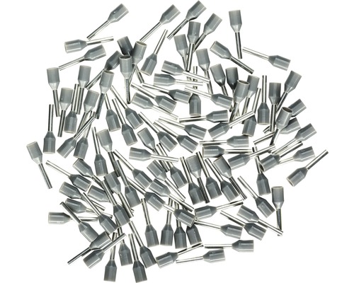 HAUPA Adereindhuls 0,75 mm² grijs, 100 stuks Meerdere aderhulse voor elektrische verbindingen