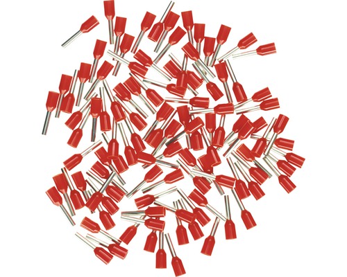 HAUPA Adereindhuls 1,0 mm² rood, 100 stuks