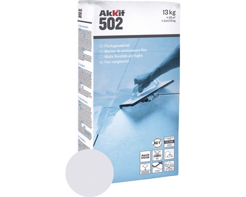 Akkit 502 Flexvoegenmortel zilvergrijs 13 kg Akkit 502 Flexvoegenmortel zilvergrijs 13 kg