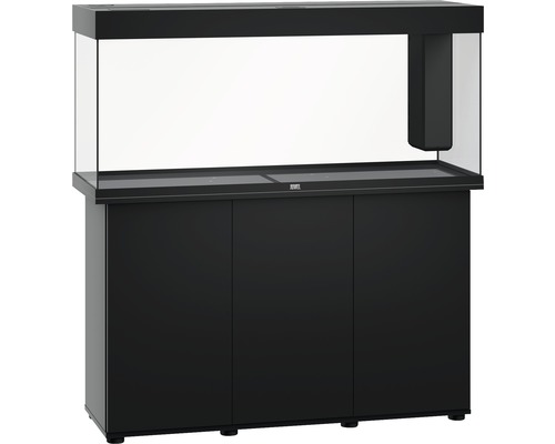Zwart aquarium met bijpassende onderkast voor een harmonieuze uitstraling