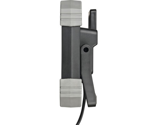 Close-up van een elektronisch apparaat met handgreep en kabel