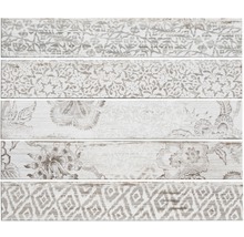 Wand- en vloertegel Skagen wit mat 15x90 cm