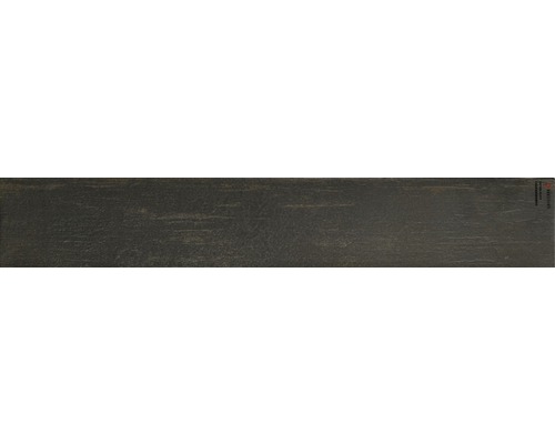Wand- en vloertegel Skagen zwart houtlook 15x90 cm Keramische tegel met houtlook