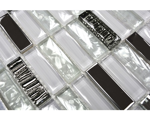 Mozaïektegels van glas in langwerpige vorm