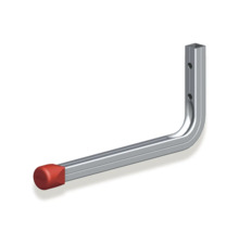 Metalen wandhaak met rode beschermkap