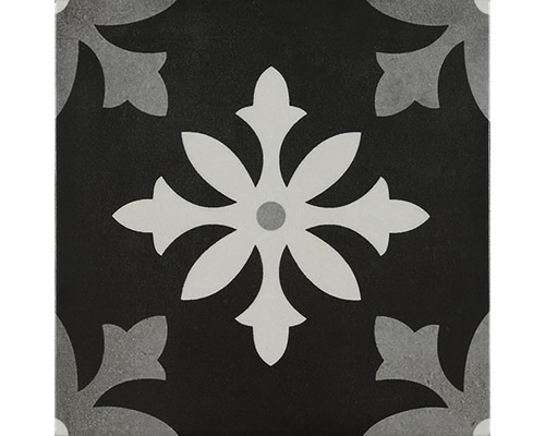 Wand- en vloertegel Art dekor negro 22,3x22,3 cm