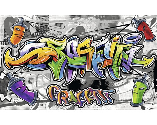 Fotobehang vlies Graffiti Street 312x219 cm