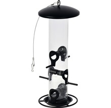 DOBAR Voederdispenser metaal zwart met 6 zitplaatsen, 14x14x36 cm-thumb-1 DOBAR Voederdispenser metaal zwart met 6 zitplaatsen, 14x14x36 cm-thumb-1