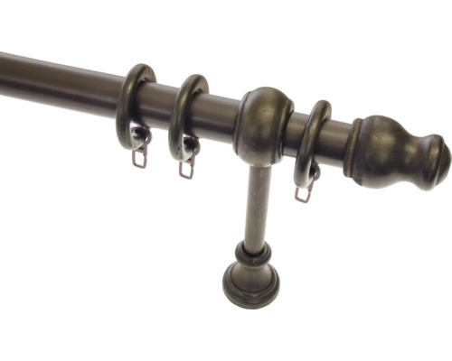 GARDINIA Lugano gordijnroede koloniaal ø 28 mm 160 cm Gordijnroede met ringen en houder
