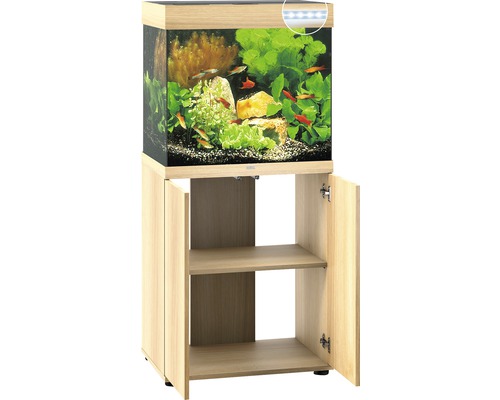 Aquarium met onderkast en vissen en planten