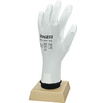 Anza beschermende handschoen in maat 10/XL op een houten standaard