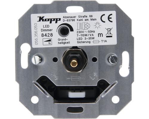 KOPP Inbouw basiselement LED dimmer 3-35 W (R,L) 842800187