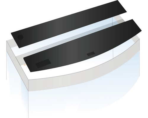 Aquariumafdekking met twee platen