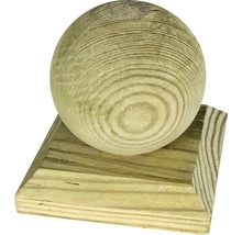 Paalkap kogel hout 7x7 cm