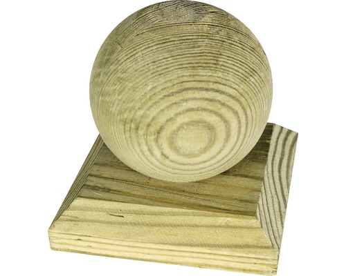 Paalbol voor paal, hout, 7x7 cm Paalbol voor paal, hout, 7x7 cm
