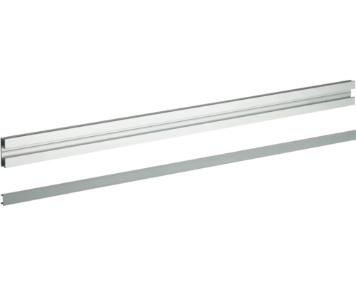 HETTICH SlideLine 11 - Loop- en geleideprofiel met afdekprofiel (max. 10 kg) 2000 mm zilver