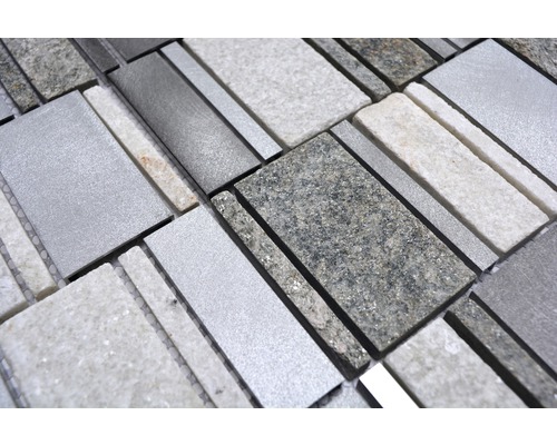 Mozaïektegel van keramiek en natuursteen