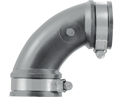 Pijpbocht met slangklemmen