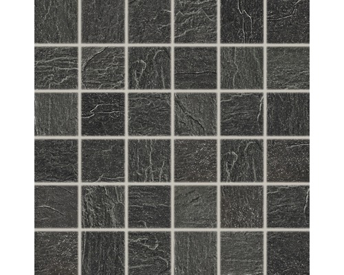 Mozaïektegel keramisch Cliff zwart 30x30x10 mm Mozaïektegels van aardewerk