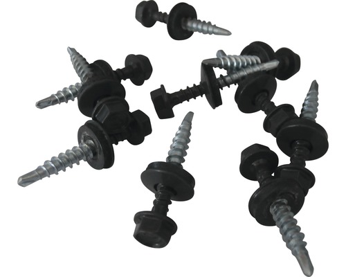 EASY-Pan schroeven 4,8 x 35 mm leisteen pak = 40 stuks Meerdere schroeven met afdichtingsring