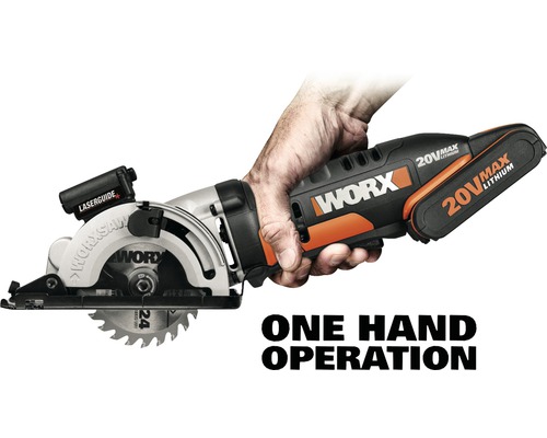 Worx WX429 accucirkelzaag met 20 volt accu